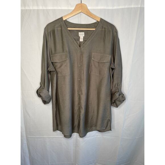Chicos Tops - Chicos Green Blouse